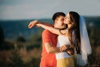 Фотография блаженствующей невесты