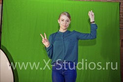 Съёмка на зеленом фоне на корпоративе