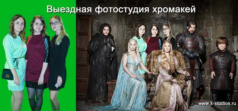Выездная фотостудия хромакей зеленый фон с моментальной печатью фотографий