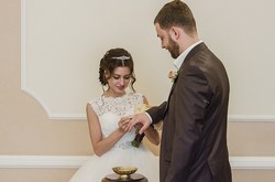 Нагатинский Загс, одевание колец