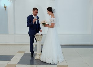 Таганский Загс, одевание колец