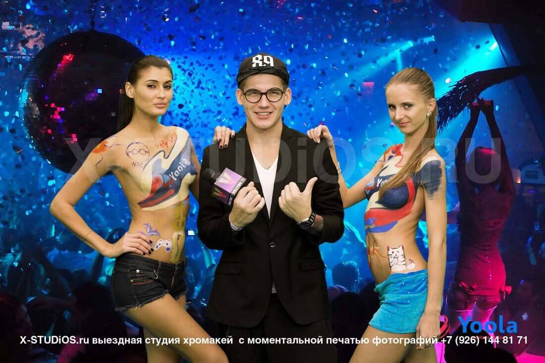 Выездная фото студия хромакей с печатью