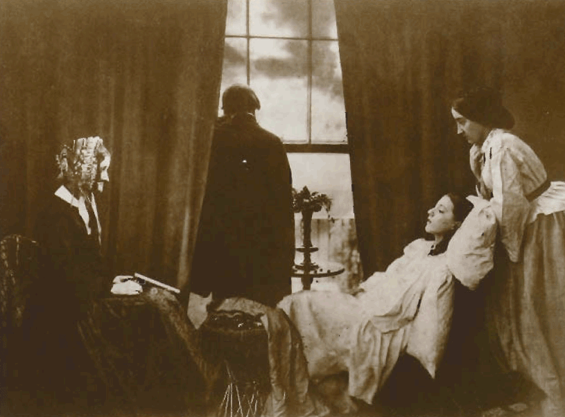 Жизнь угасает. Альбомный отпечаток. Фото Генри Пич Робинсона