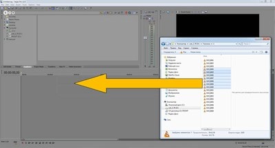Таймлайн в Sony Vegas