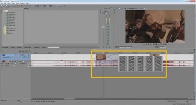 Свойства перехода в Sony Vegas