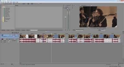Выделенные объекты в Sony Vegas