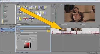В разделе Transitions в Sony Vegas